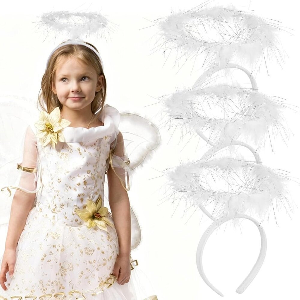 4Pcs Angel Halo Headband Women Girls Xmas Cosplay Costume Accessory